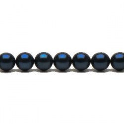 Filo 40 cm non montato di perle coltivate Akoya 7-7,5 mm, nere AA+
