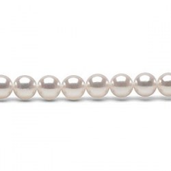 Filo 40 cm non montato di perle coltivate Akoya 9-9,5 mm bianche AAA
