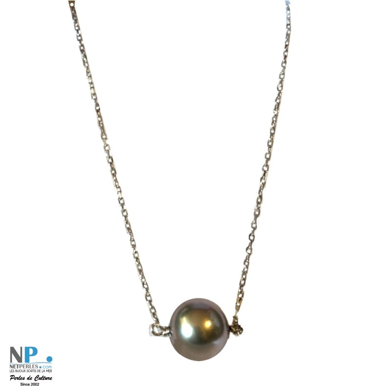 Braccialetto con splendida Perla di Tahiti su catenina in Argento 925