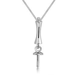 Appretto in argento sterling 925 per pendente con perla coltivata