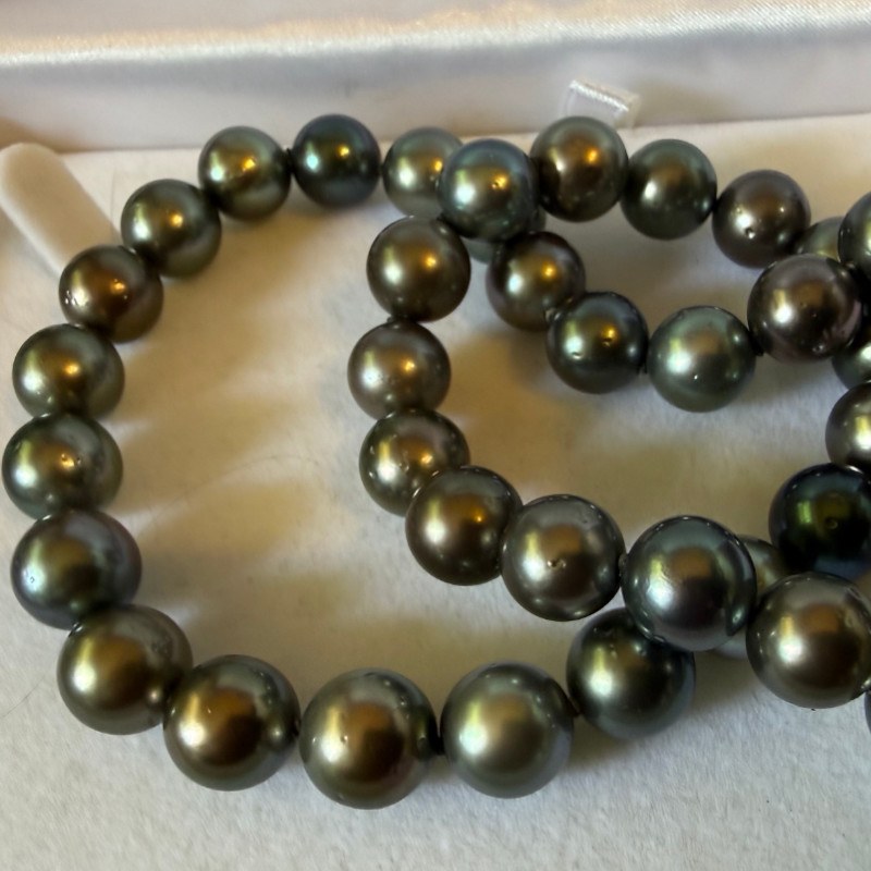 Collana 44 cm Perle di Tahiti 10-11 mm AA/AA+ Oro 18k