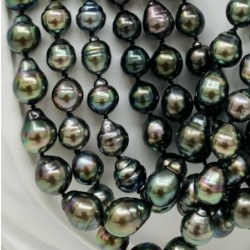 Collana 43/44 cm Perle di Tahiti barocche da 8 a 11 mm