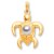 Pendente tartaruga Oro 18k 8,05 grammi Perla bianca Australiana 9-10 mm qualità AAA