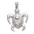 Pendente tartaruga Oro 18k 8,05 grammi Perla bianca Australiana 9-10 mm qualità AAA