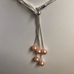 Collana pendente in Argento 925 con perle d'acqua dolce DOLCEHADAMA