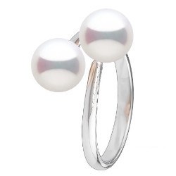 Anello You&Me, argento 925 con 2 perle d'acqua dolce a scelta